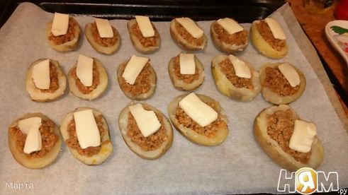 фаршированные картофельные лодочки