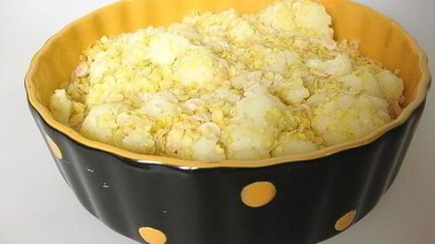 гратен из цветной капусты с хлопьями