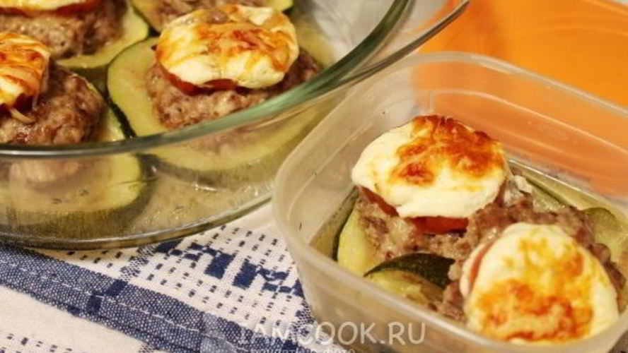 Рецепт кабачков, фаршированных фаршем и сыром, в духовке