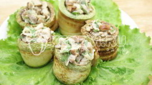 кабачки фаршированные грибами
