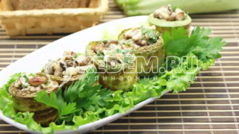 кабачки фаршированные грибами