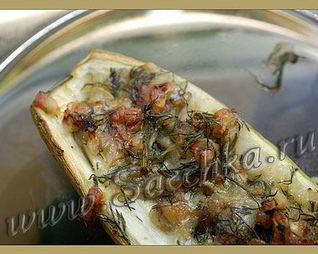 Кабачки с сыром и зеленью