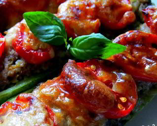 Кабачки, запеченные в духовке, постные