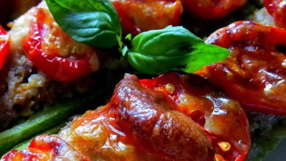 Рецепт Кабачков, запеченных в духовке, постные