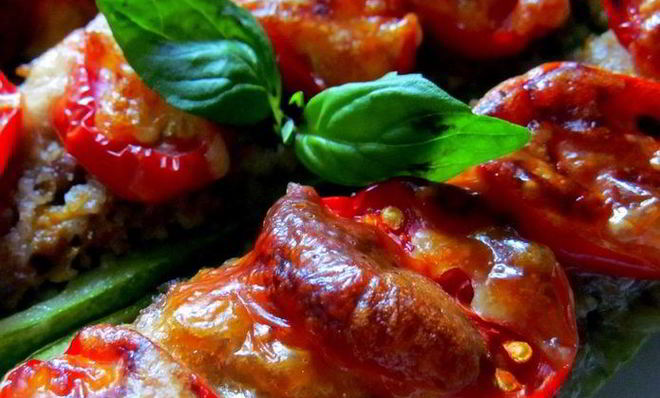 Кабачки, запеченные в духовке, постные