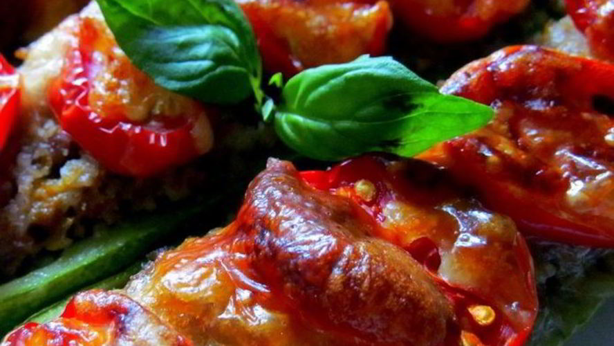 Рецепт кабачков, запеченных в духовке, постные