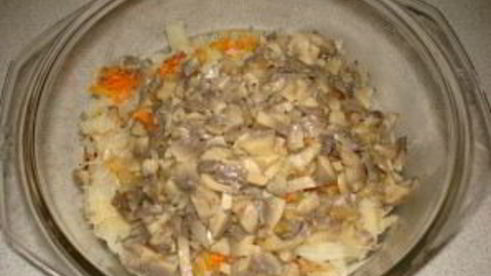 капуста, тушеная с грибами