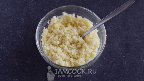 кус-кус с зеленым горошком и стручковой фасолью