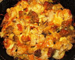 Овощи, запеченные в духовке с сыром