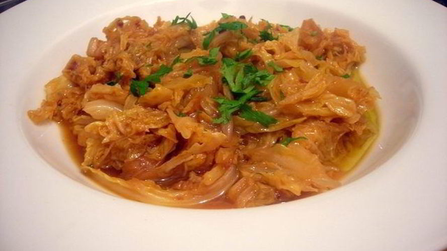 Рецепт постной тушеной капусты