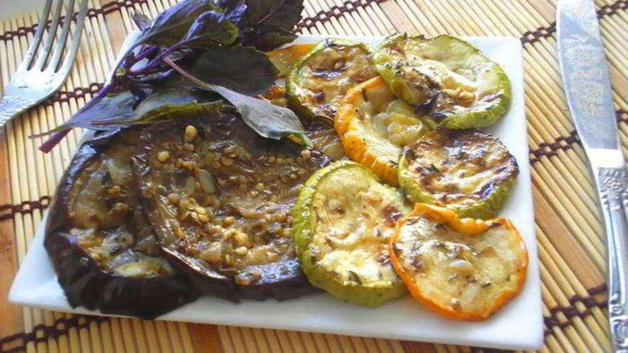 Рецепт цукини и баклажаны в медово-бальзамичном маринаде