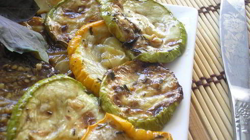 цукини и баклажаны в медово-бальзамичном маринаде