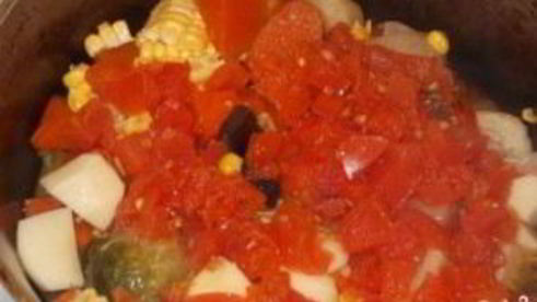 тушеная тыква с овощами