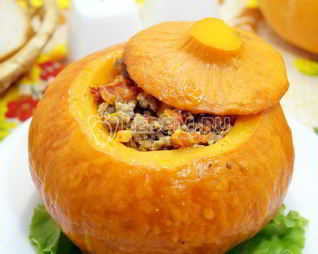 Тыква фаршированная фаршем