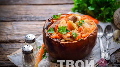 тыква фаршированная мясом