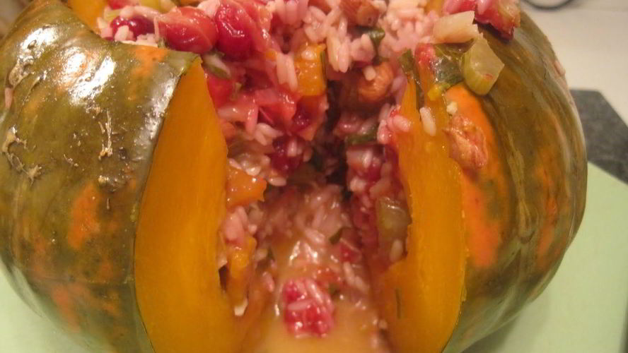 Рецепт тыквы, фаршированной рисом