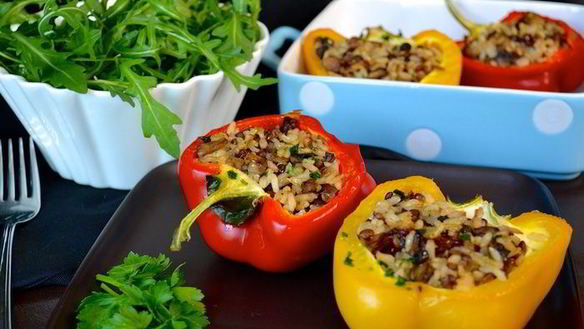 Рецепт Вегетарианского фаршированного перца