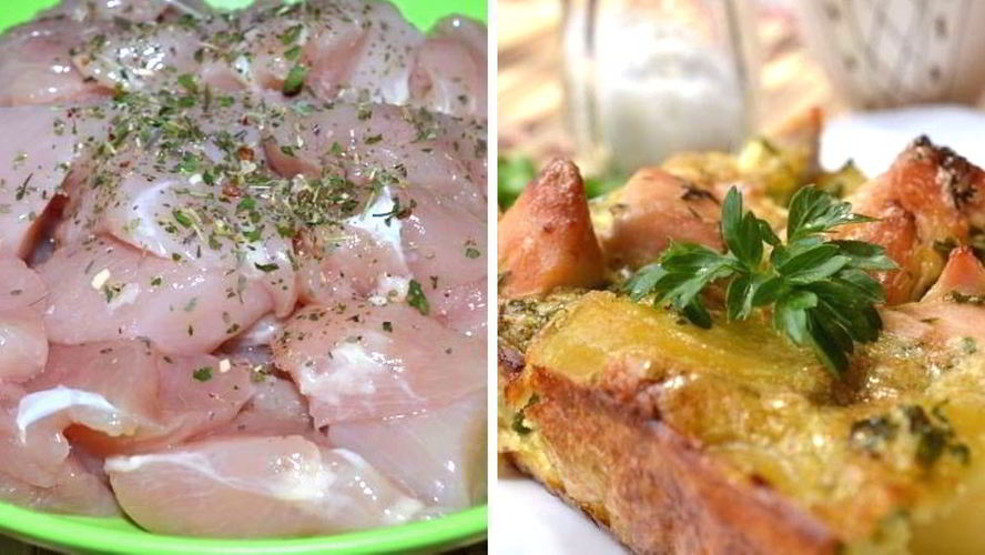 Рецепт запеченного картофеля с курицей