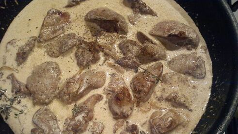 бантики с куриной печенью