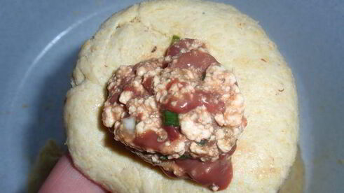 баоцзы с печенью и творогом