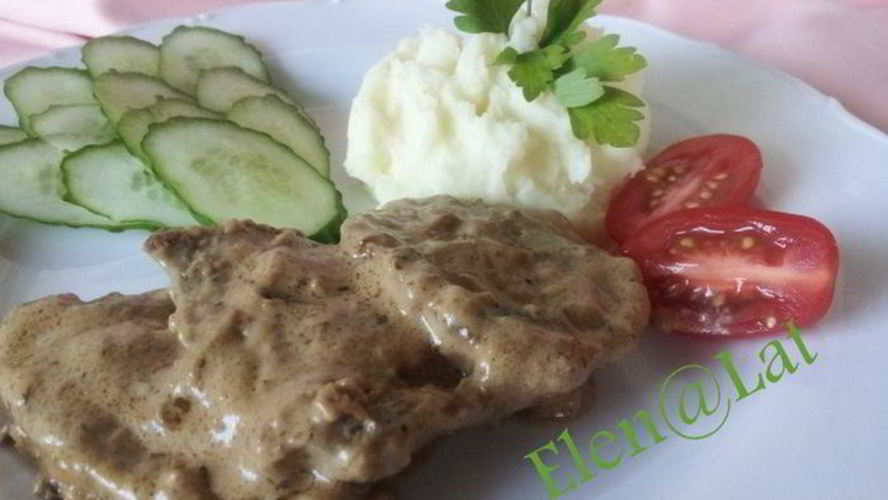 Рецепт говяжьей печени в сливочном соусе