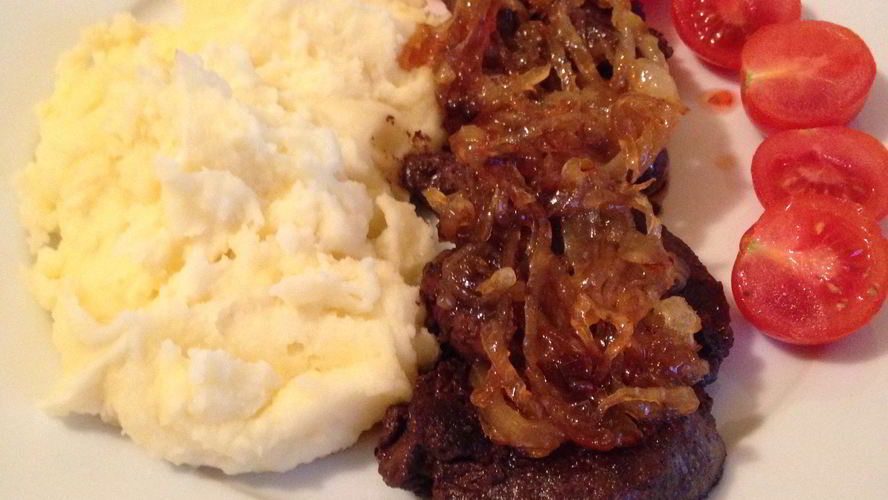 Рецепт куриной печени с медовым луком