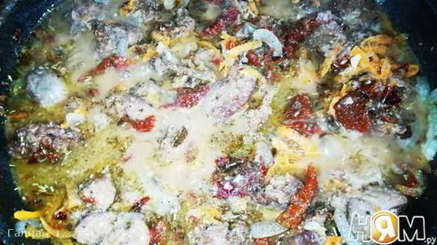 куриная печень в белом вине