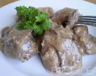 Куриная печень в сметане в мультиварке