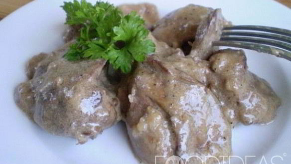 Рецепт Куриной печени в сметане в мультиварке