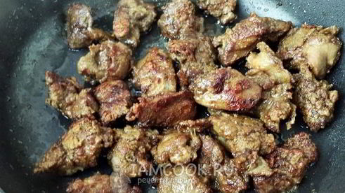 куриная печень в сметанно-горчичном соусе