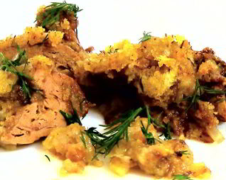 Куриная печень в узелке