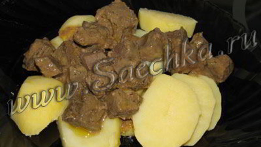 Рецепт куриной печенки с грибами