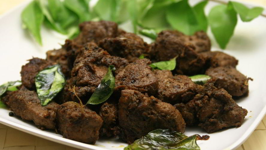 Рецепт печени говяжья, жаренная кусками