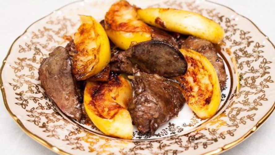 Рецепт печени индейки с яблоками
