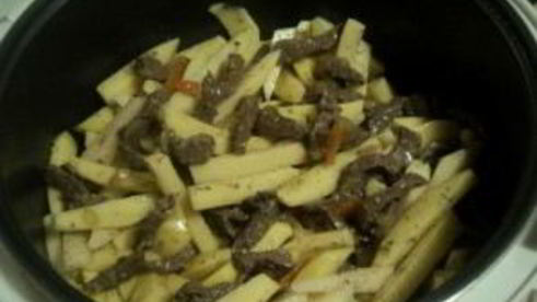 печень с картошкой в мультиварке