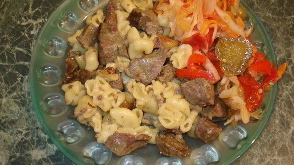 Рецепт Печени с макаронами в мультиварке