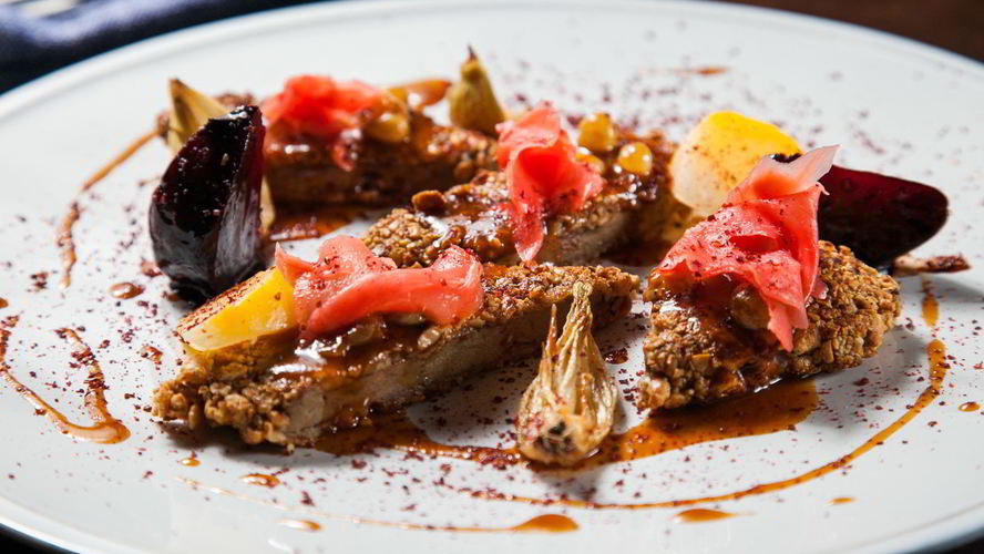 Рецепт печени с орехами