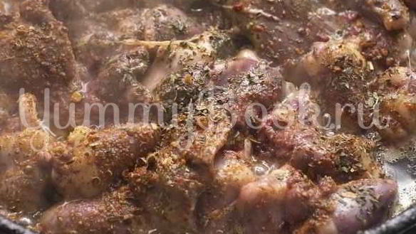 Рецепт Сердечек и печень куриные в пряном медовом соусе