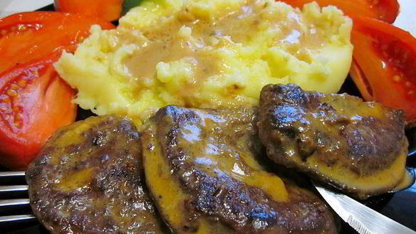 Рецепт Телячьей печенки, тушеной в сметане