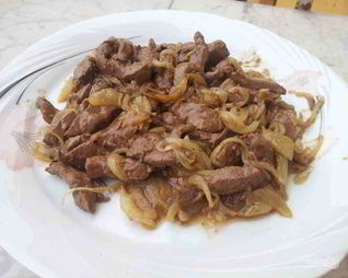 Жареная говяжья печень