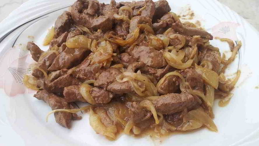 Рецепт жареной говяжьей печени