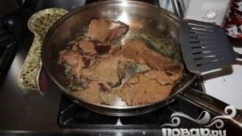 жареная говяжья печенка с горчицей