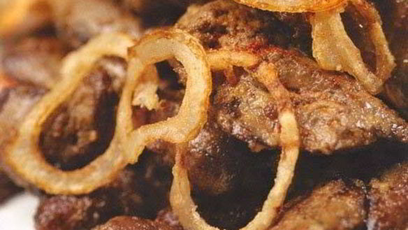 Рецепт Жареной куриной печенки с луком и специями