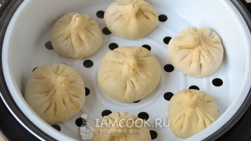 хинкали в мультиварке на пару