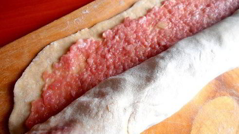 ленивые пельмени на овощной подушке