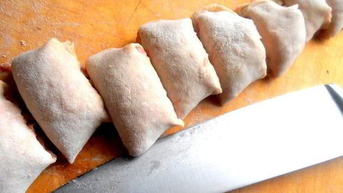 ленивые пельмени на овощной подушке