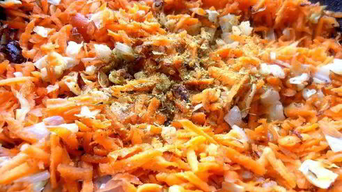 ленивые пельмени на овощной подушке