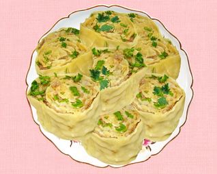 Ленивые пельмени с капустой и мясом