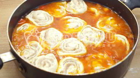 ленивые пельмени с курицей грузины