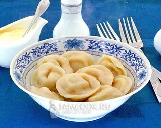 Пельмени из трески и свинины